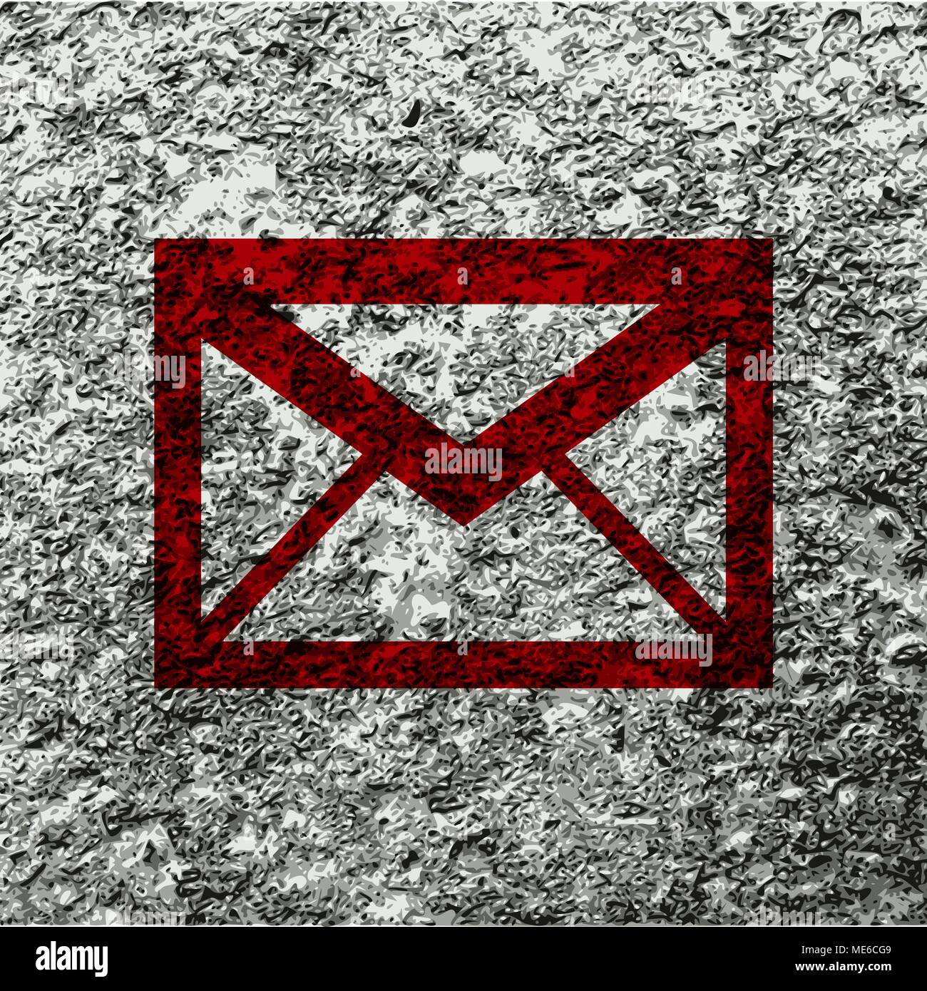 mail. envelope.  Flat modern web button and space for your text. Vector. EPS10 Stock Vector