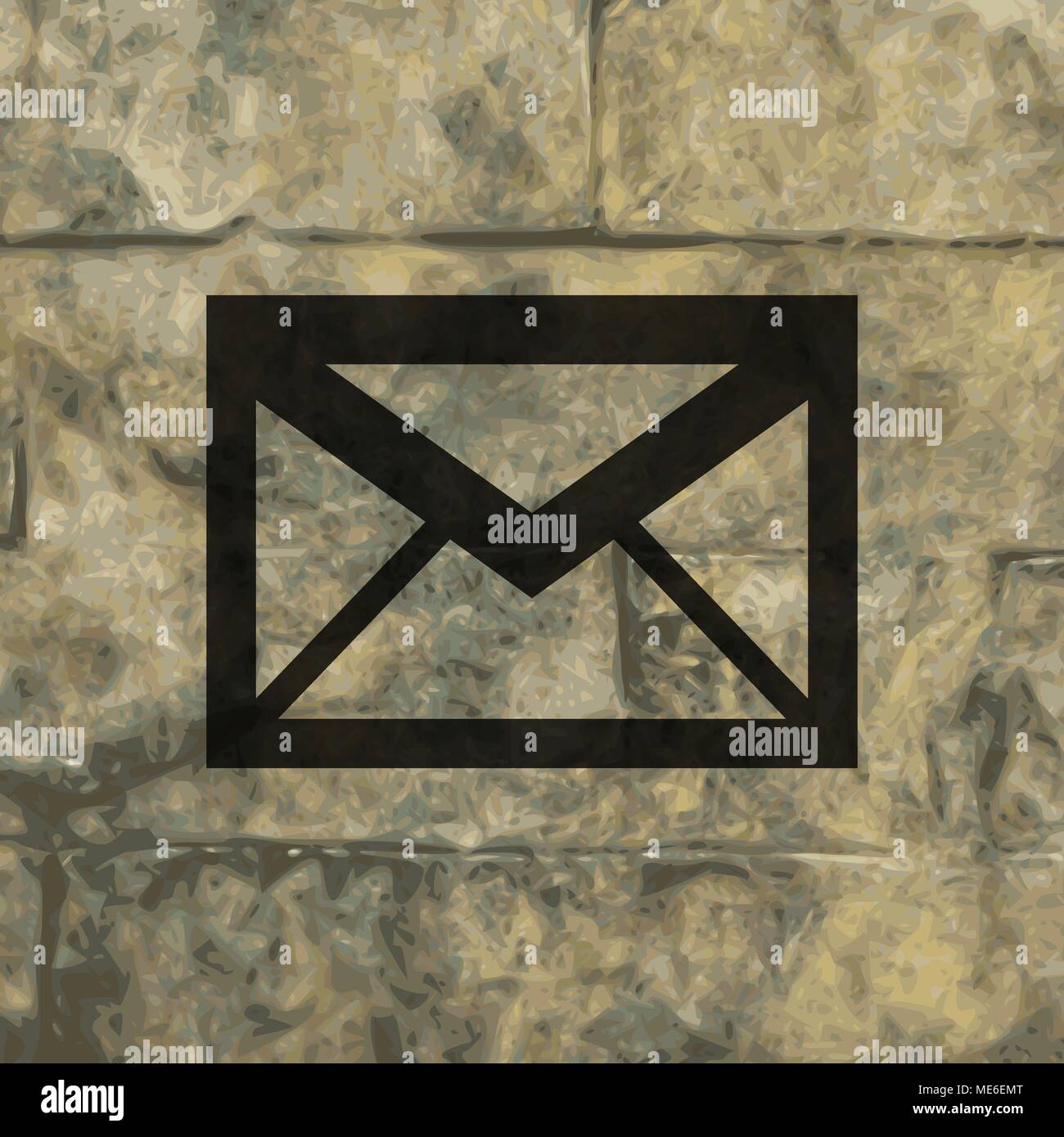 mail. envelope. Flat modern web button and space for your text. Vector. EPS10 Stock Vector