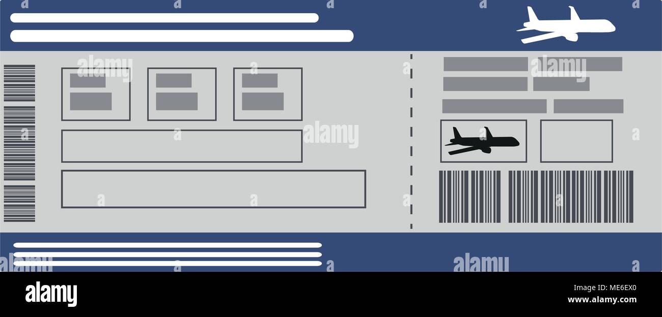 Flight ticket isolated Stock Vector Image & Art - Alamy