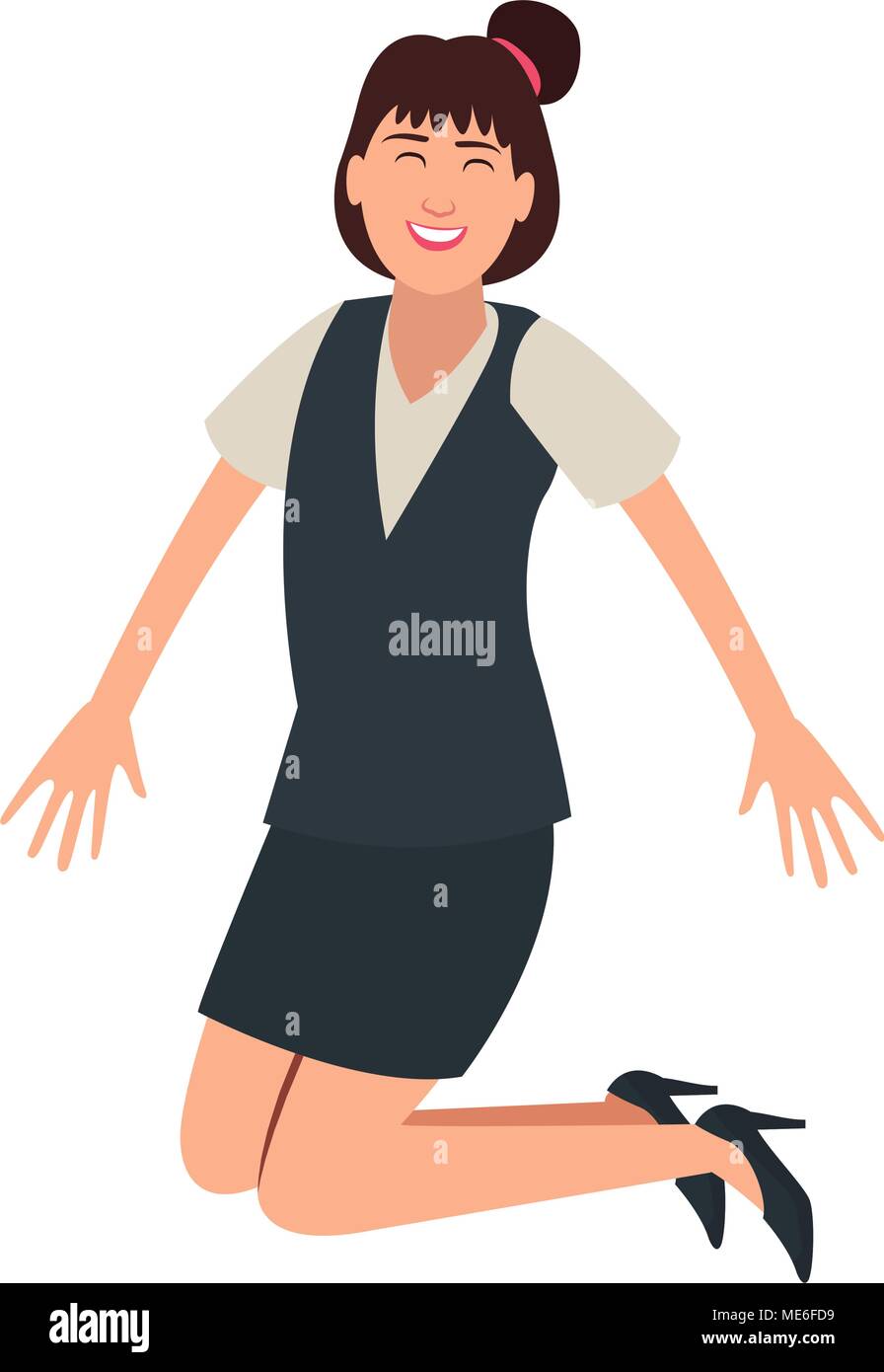 Happy business woman cartoon Stock Vector Image & Art - Alamy
