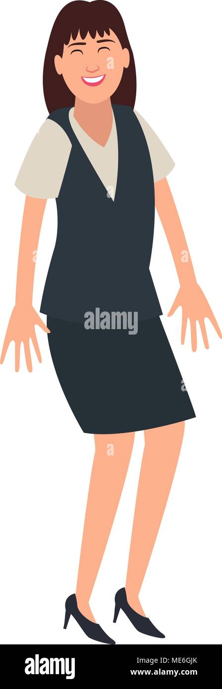 Beautiful happy successful business woman Stock Vector Images - Alamy