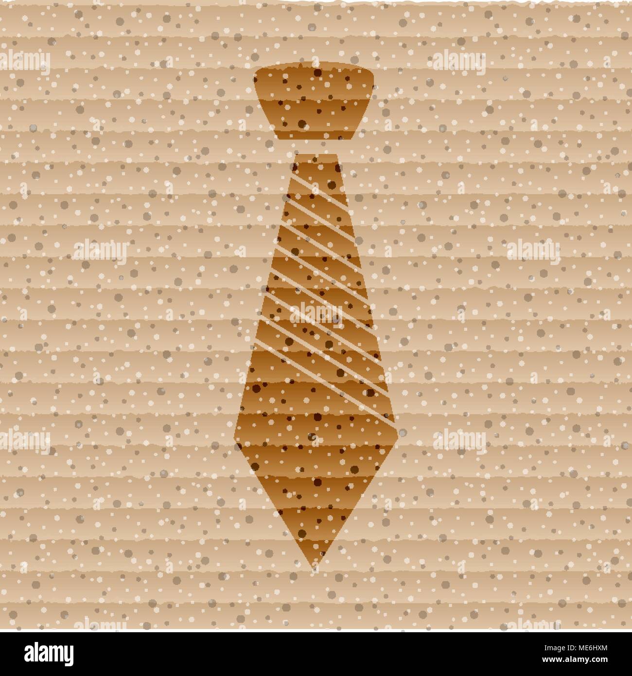Hipster tie. Flat modern web button and space for your text. Vector. EPS10 Stock Vector