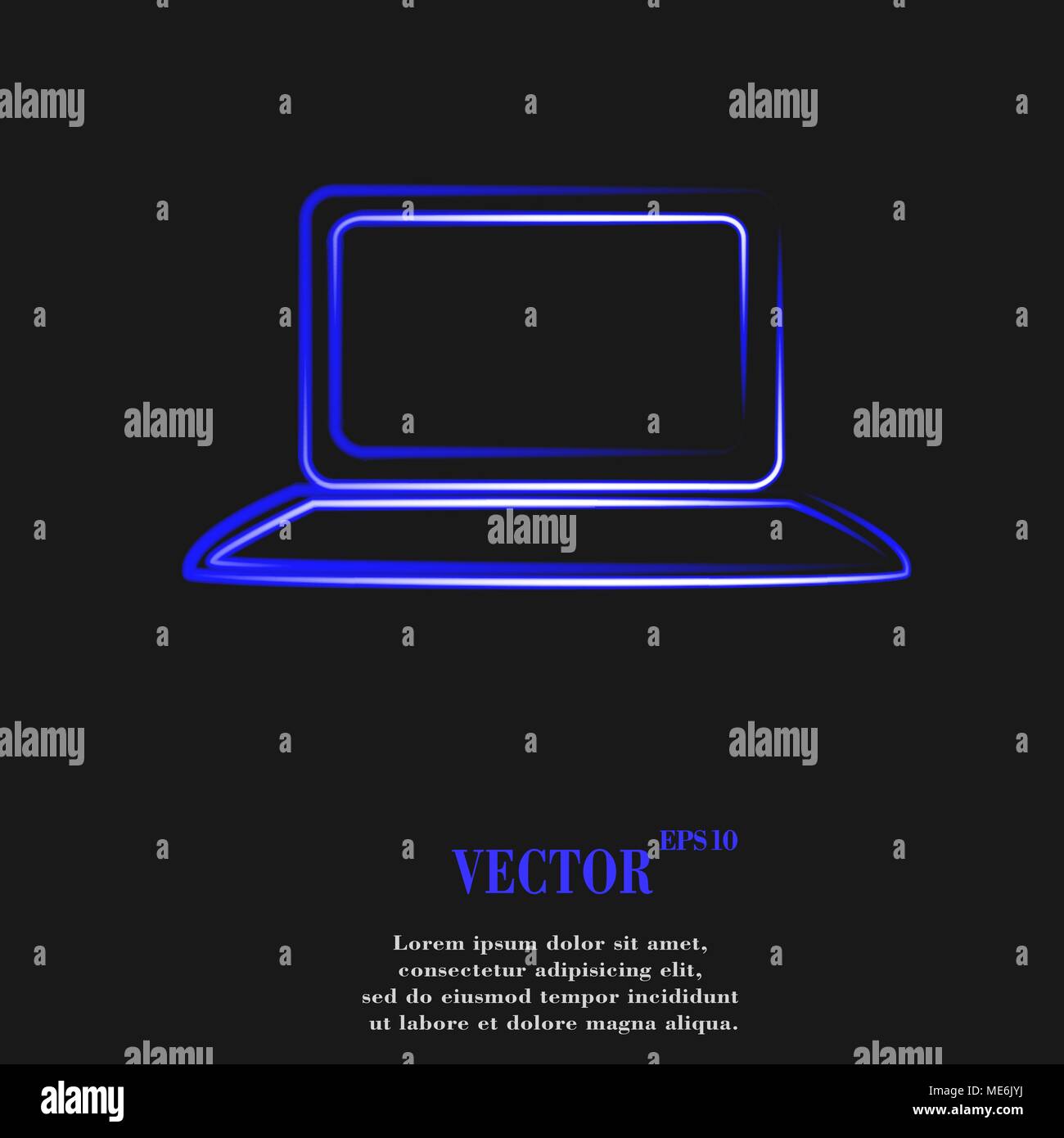 Notebook. Flat modern web button and space for your text. Vector. EPS10 Stock Vector