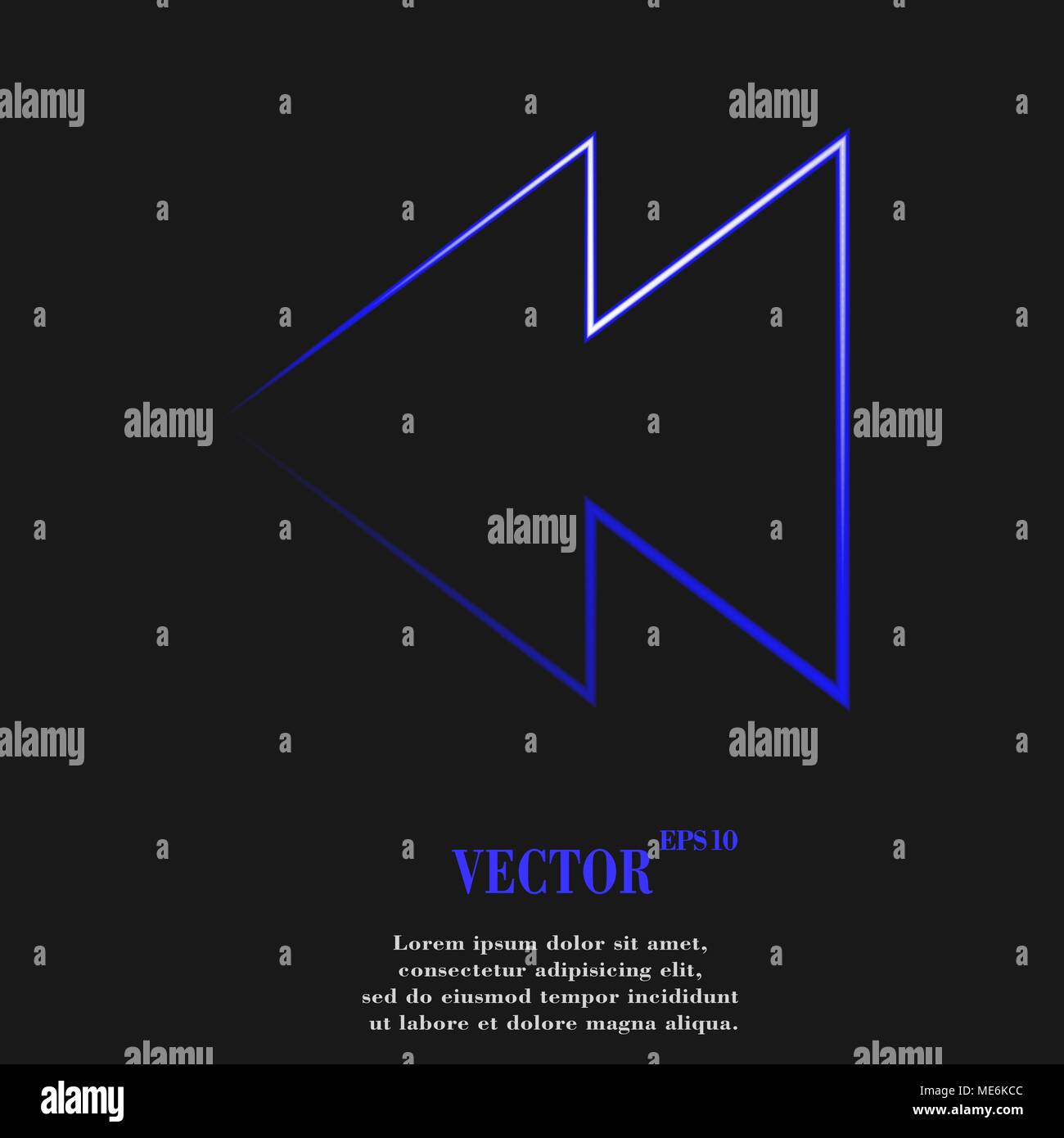multimedia control. Flat modern web button and space for your text. Vector. EPS10 Stock Vector
