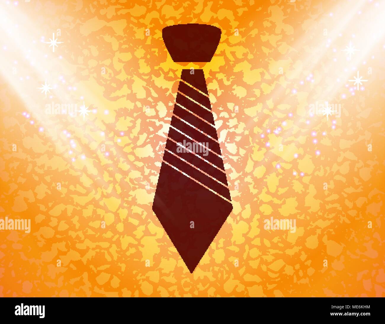 Hipster tie. Flat modern web button and space for your text. Vector. EPS10 Stock Vector