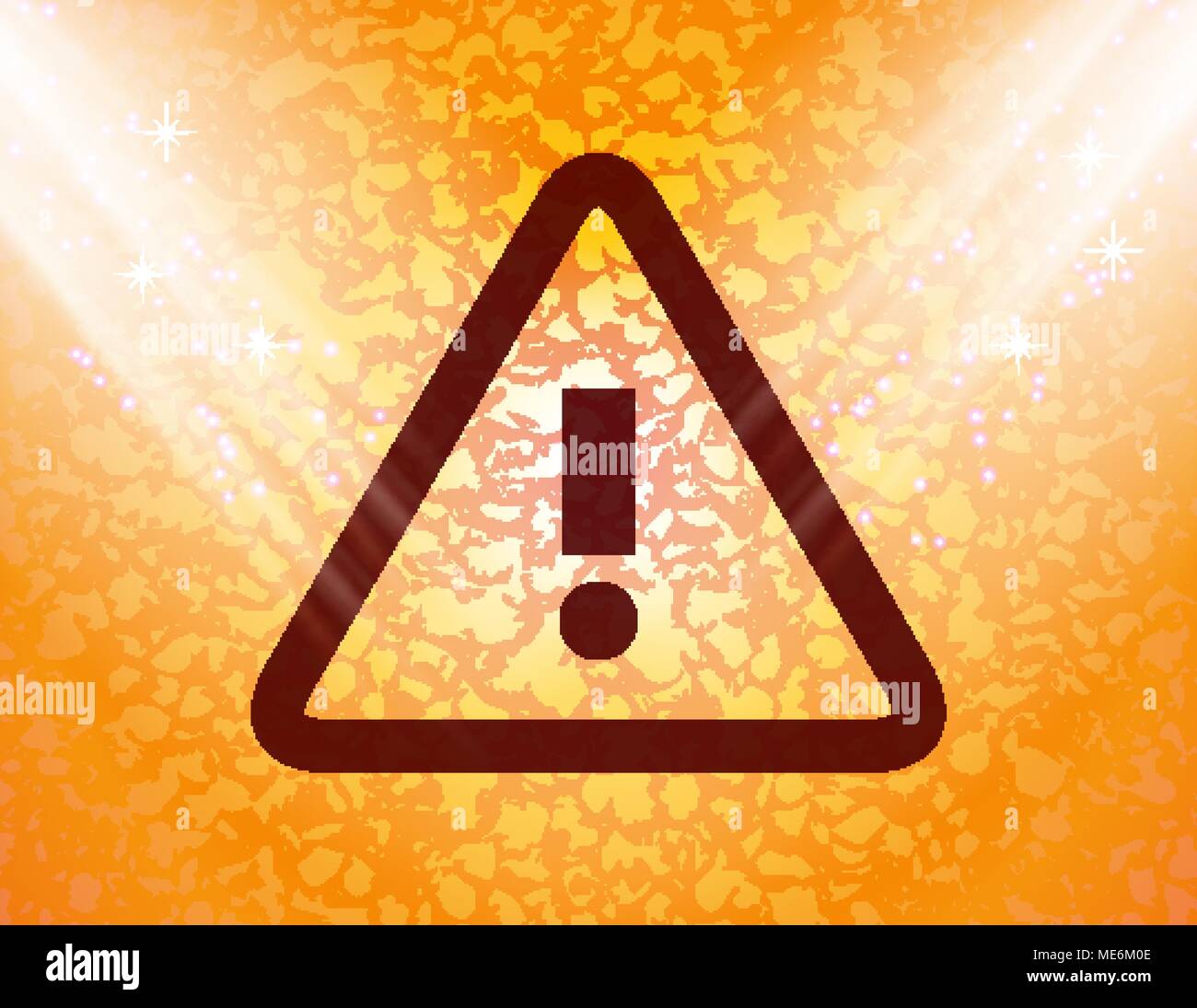 danger. exclamation mark Flat modern web button and space for your text. Vector. EPS10 Stock Vector