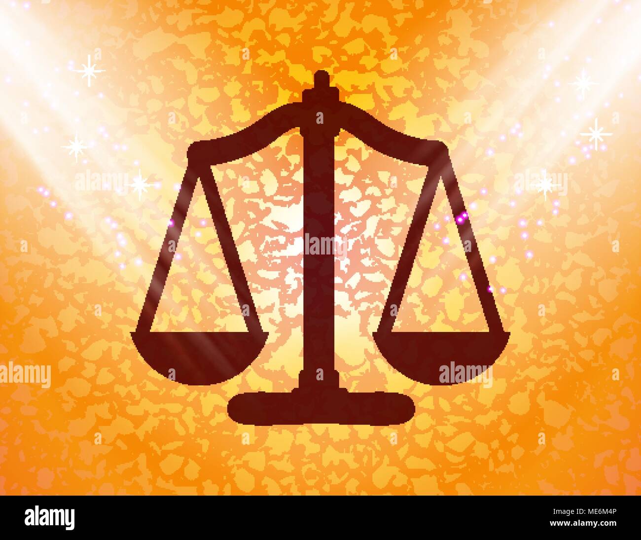 Scales balance. Flat modern web button and space for your text. Vector. EPS10 Stock Vector