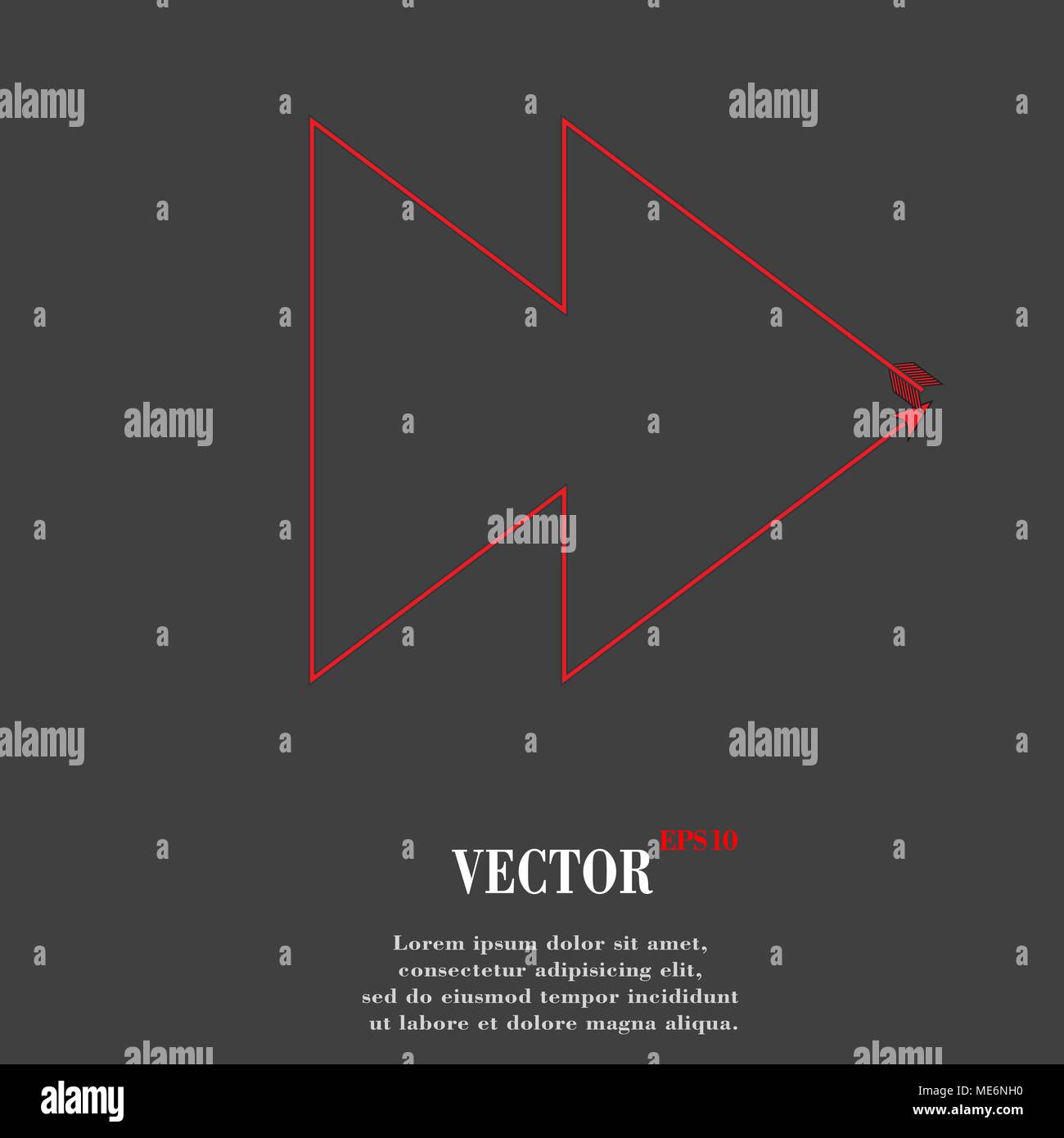 multimedia control. Flat modern web button and space for your text. Vector. EPS10 Stock Vector