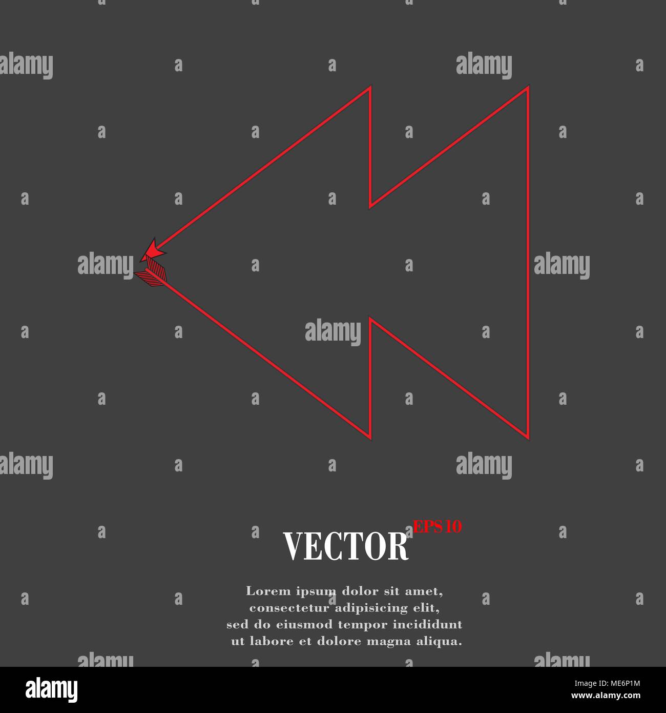 multimedia control. Flat modern web button and space for your text. Vector. EPS10 Stock Vector