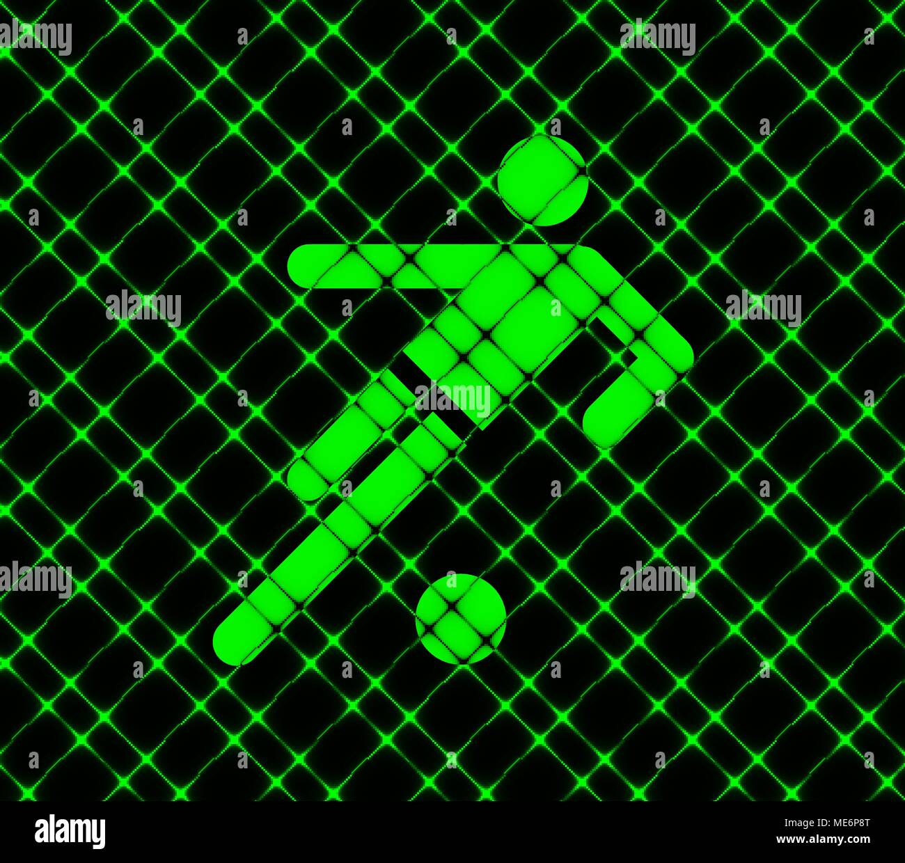 football player. Flat modern web button and space for your text. Vector. EPS10 Stock Vector