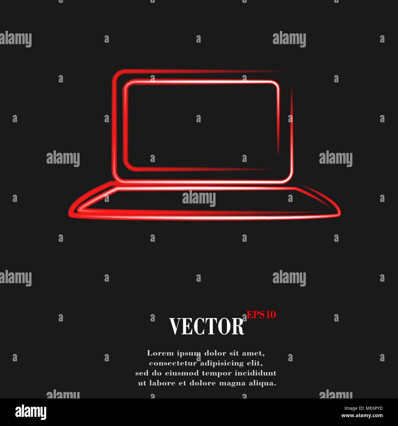 Notebook. Flat modern web button and space for your text. Vector. EPS10 Stock Vector