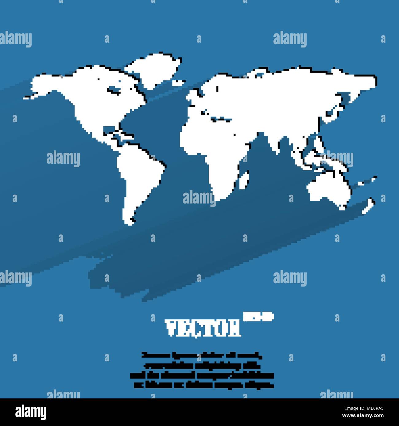 World map web icon, flat design. Vector illustration. EPS10 Stock Vector