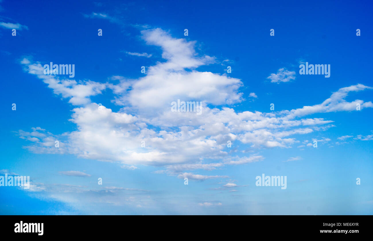 beautiful blue sky background with white clouds Stock Photo - Alamy