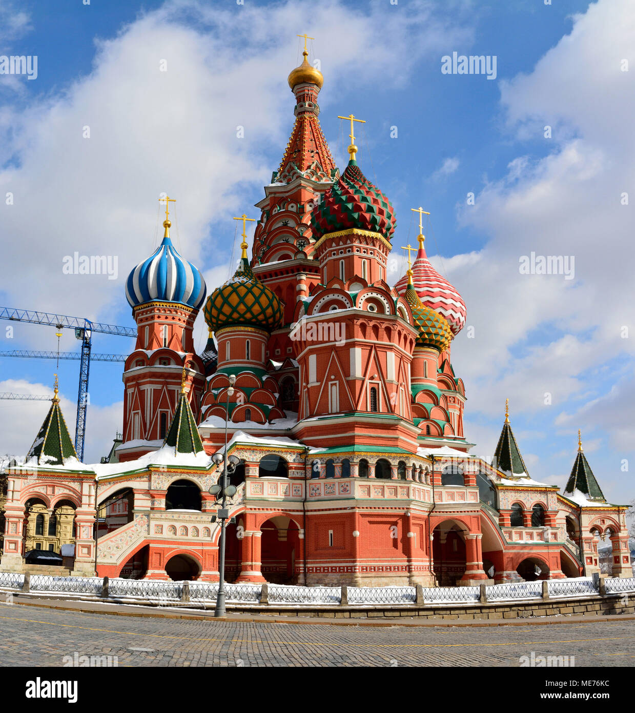 St Basil's Cathedral on the Red Square in Moscow. Stock Photo