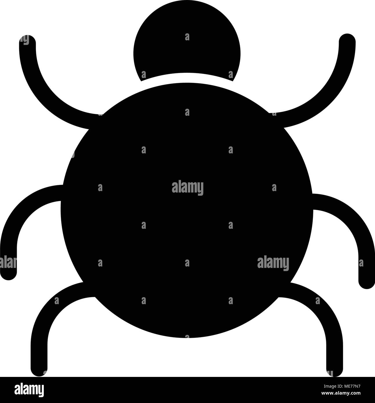 Bug vector icon, vector illustraton, flat icon Stock Vector