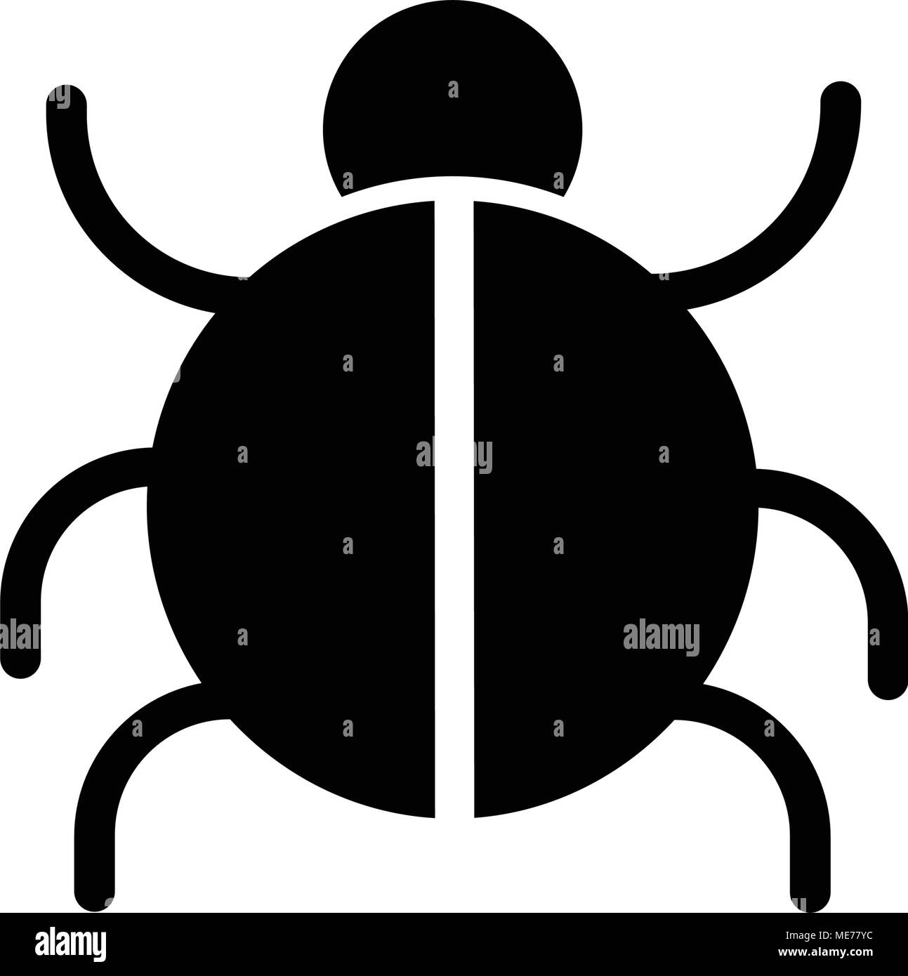 Bug vector icon, vector illustraton, flat icon Stock Vector