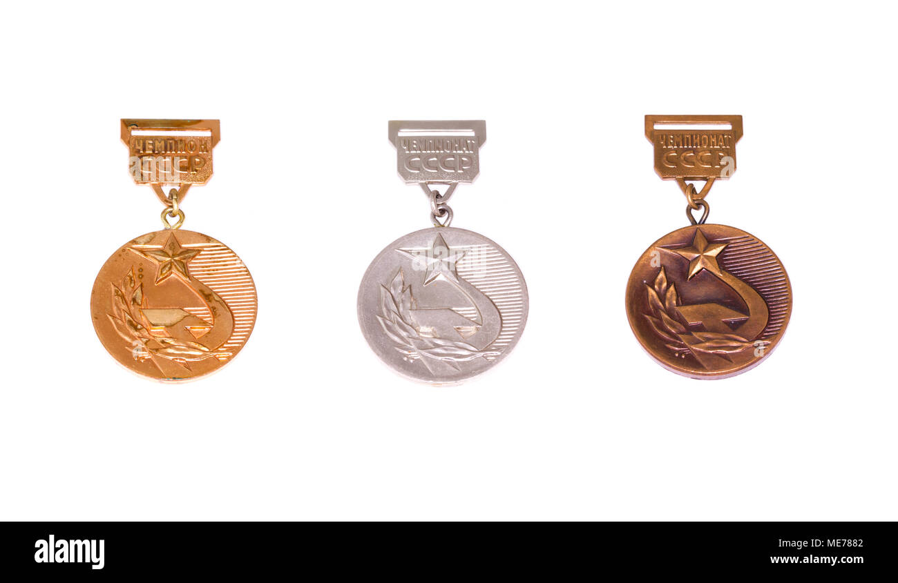 USSR Championship medal's collection - golden, silver and bronze ...