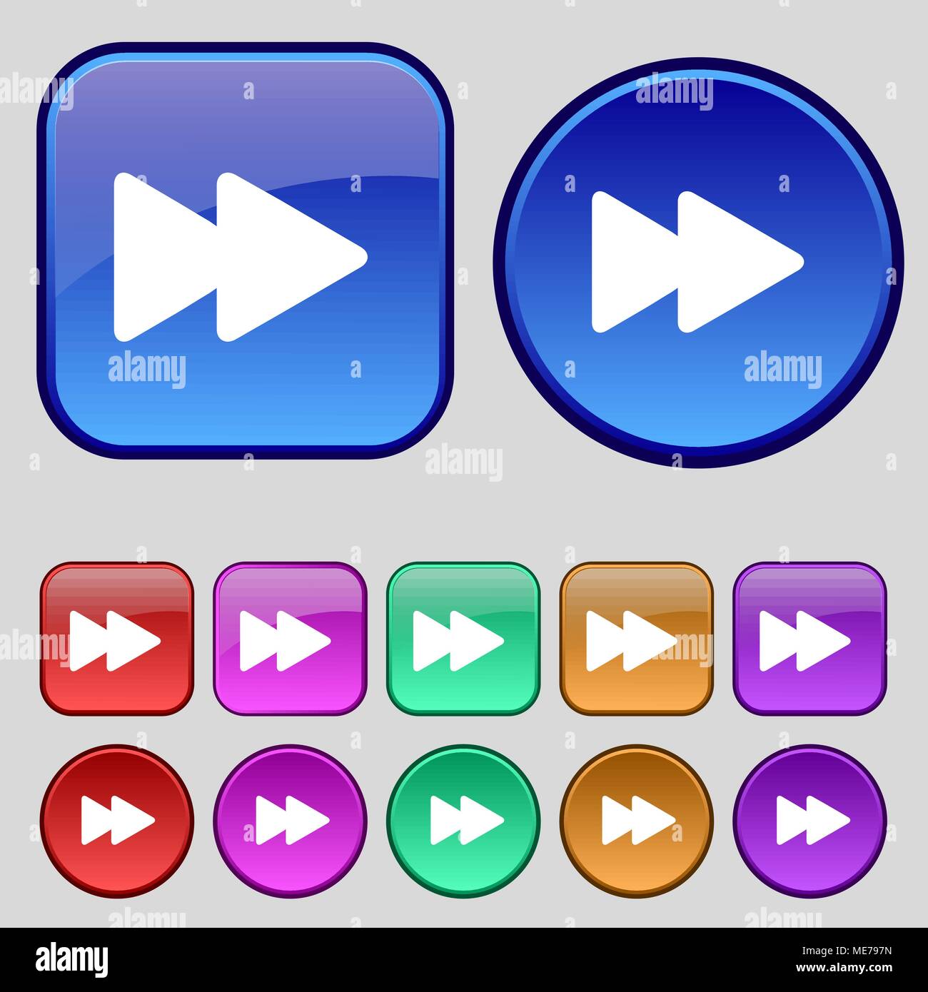 Vintage rewind button Stock Vector Images - Alamy