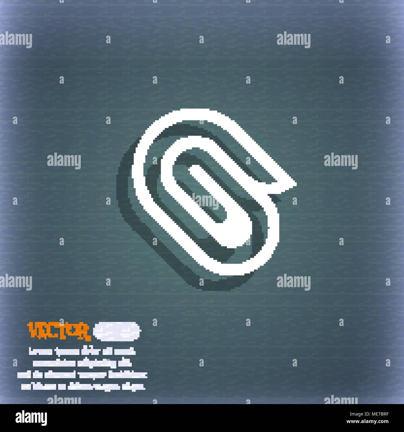 Blue paperclip icon on Stock Vector Images - Alamy