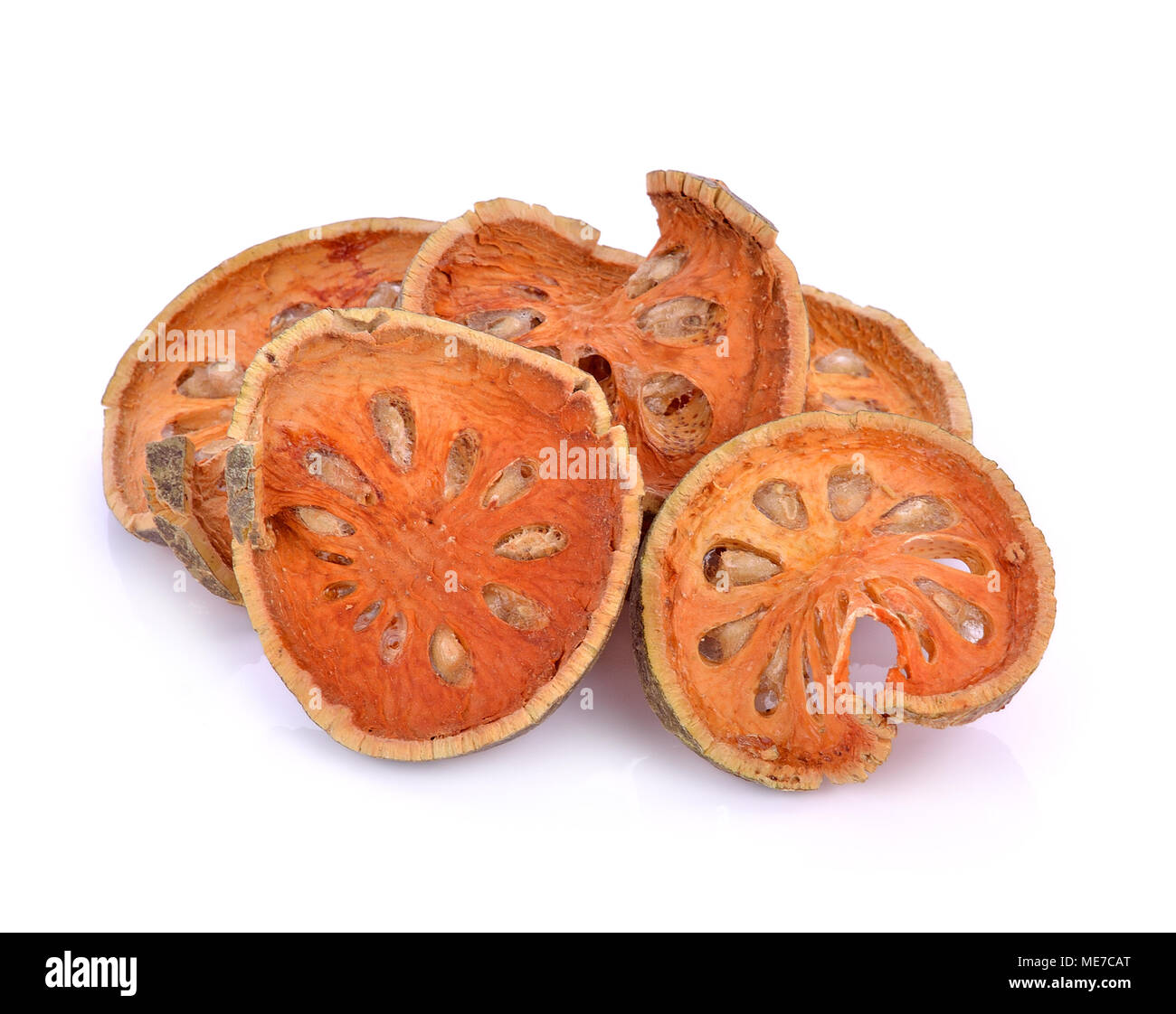 Dried quince isolated on white background Stock Photo