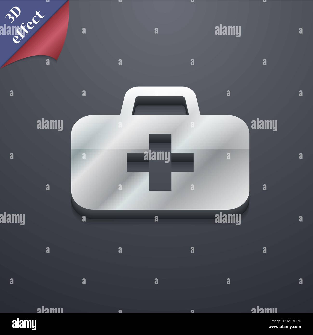 medicine chest icon symbol. 3D style. Trendy, modern design with space ...