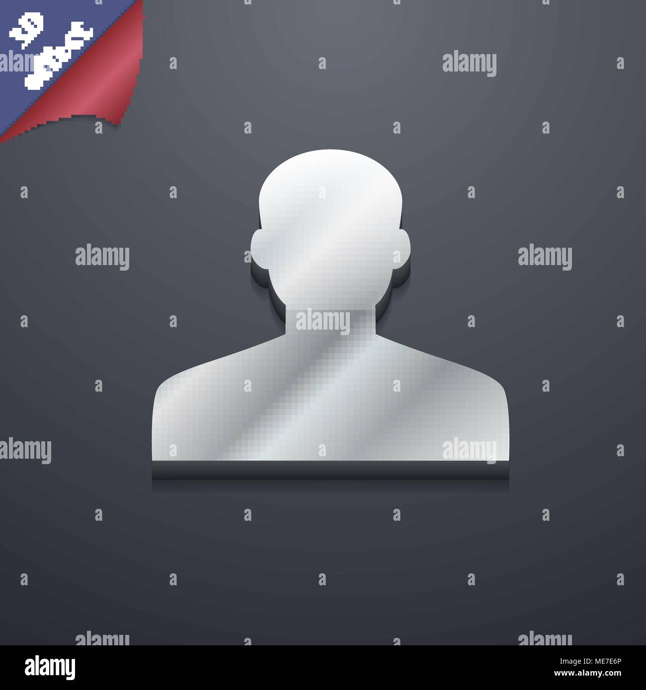 User, Person, Log in icon symbol. 3D style. Trendy, modern design with ...