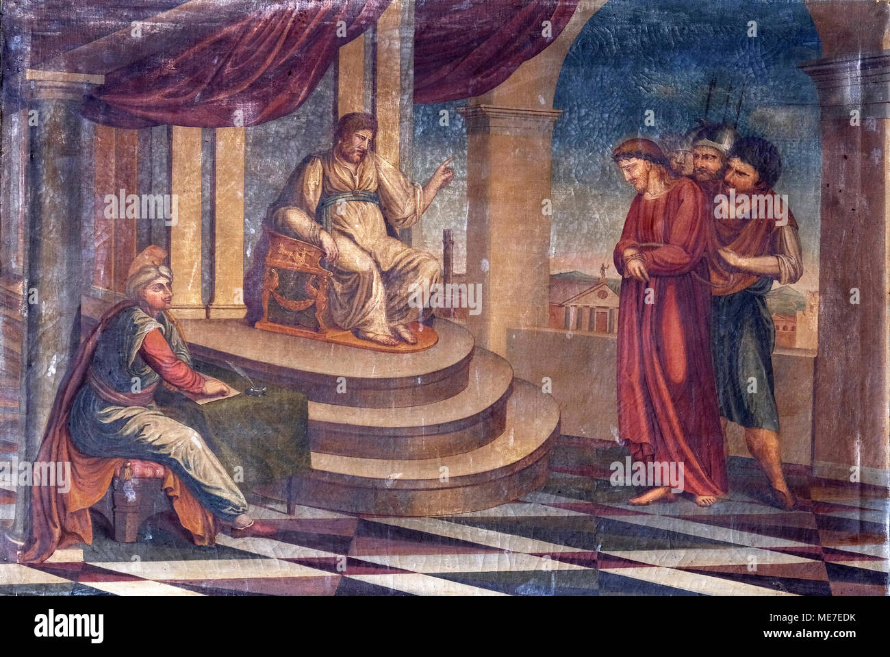 1st stations of the cross, Jesus is condemned to death, Pontius Pilate