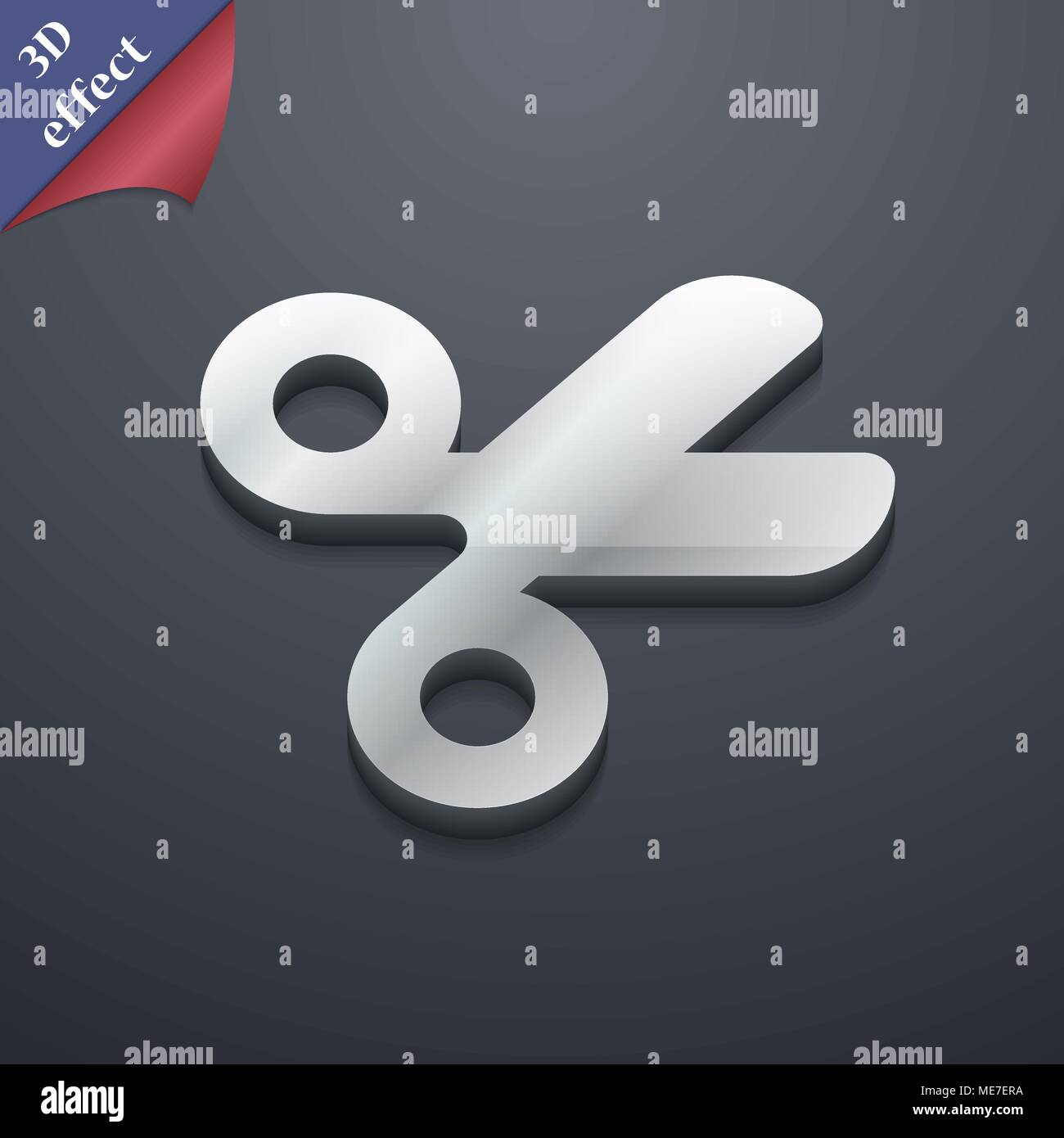 Scissors Hairdresser Tailor Icon Symbol 3d Style Trendy Modern