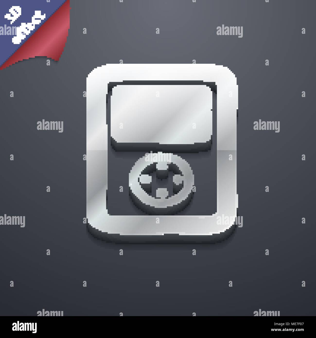 Tetris, video game console icon symbol. 3D style. Trendy, modern design ...