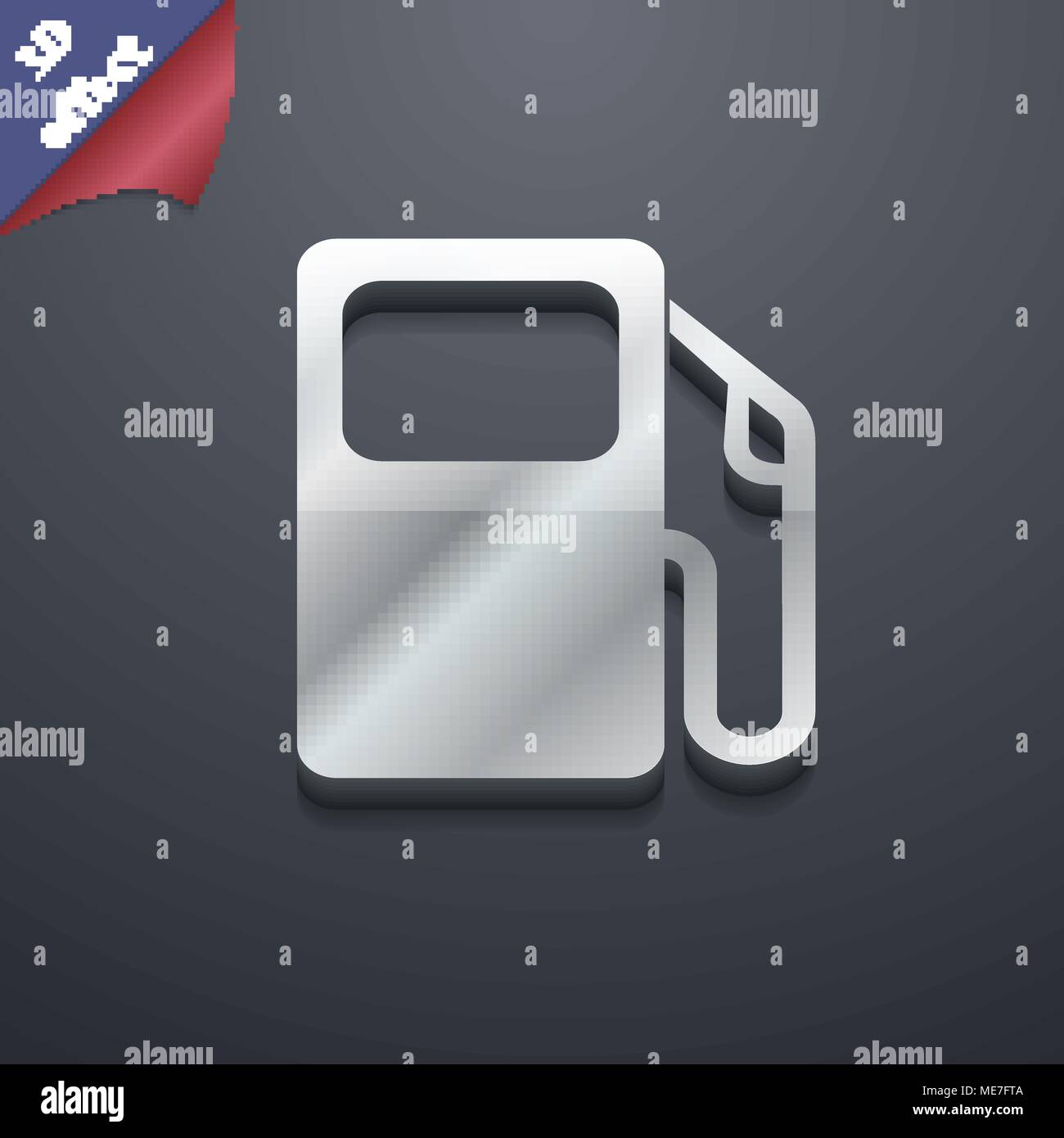 Auto gas station icon symbol. 3D style. Trendy, modern design with ...