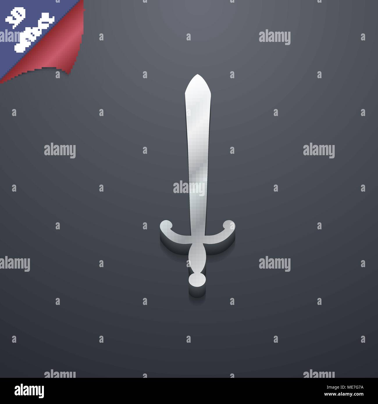 Sword Flaticons Lineal Color icon