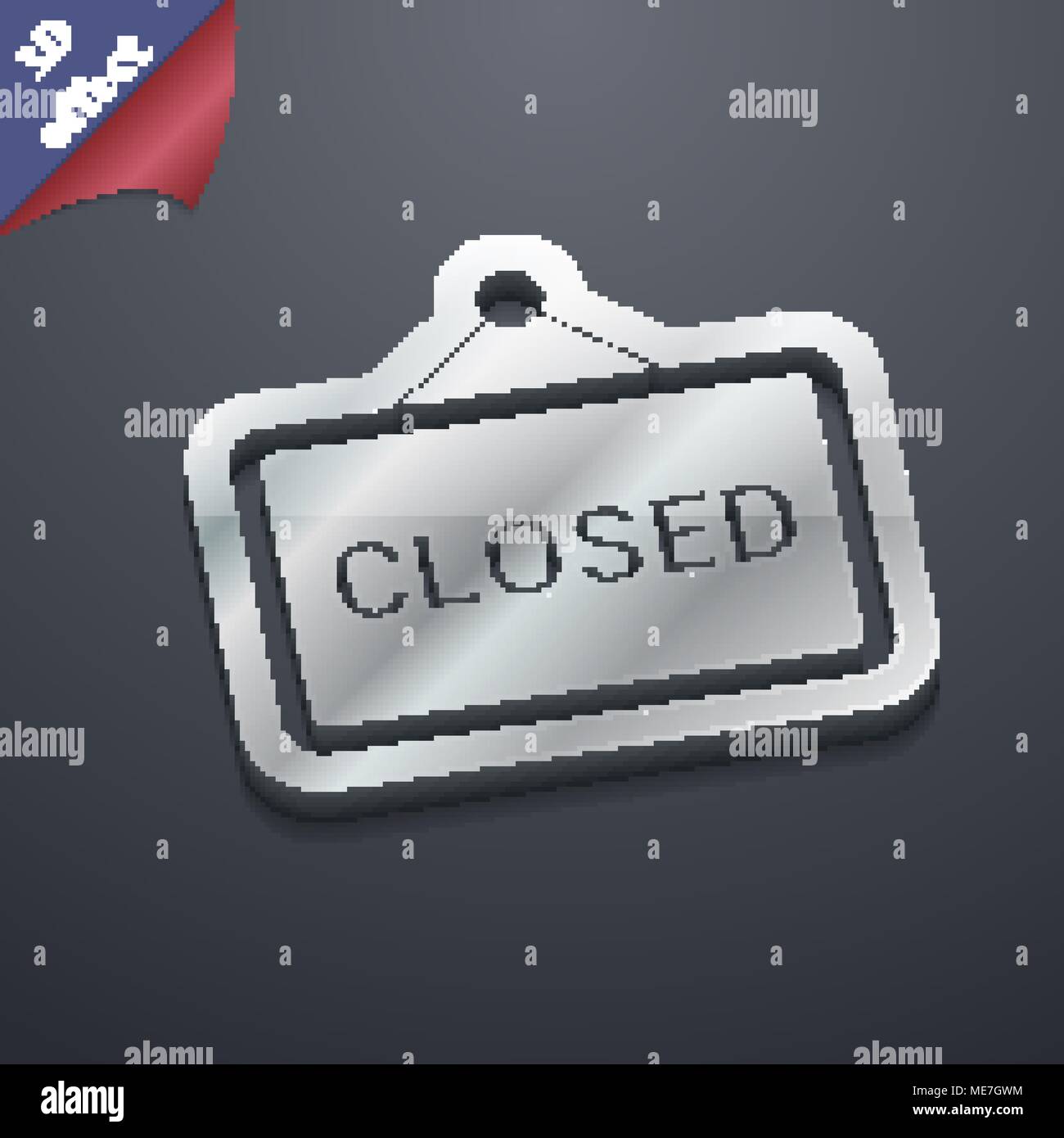 close icon symbol. 3D style. Trendy, modern design with space for your ...