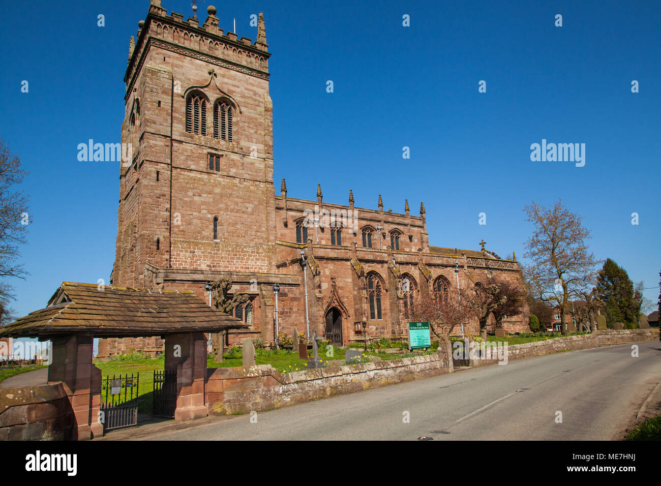 St Mary's church of England parish church at Acton Nantwich Cheshire
