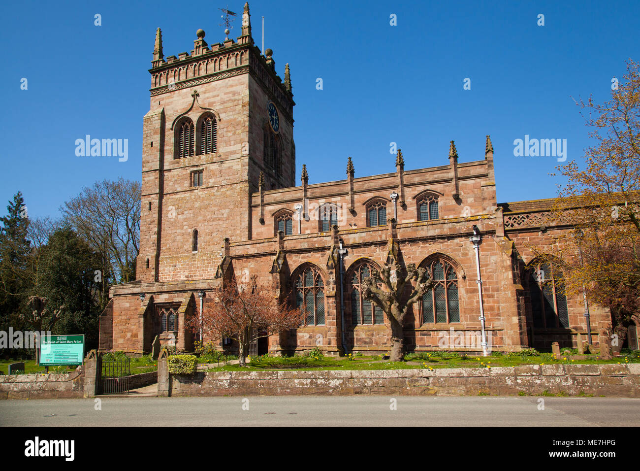 St Mary's church of England parish church at Acton Nantwich Cheshire