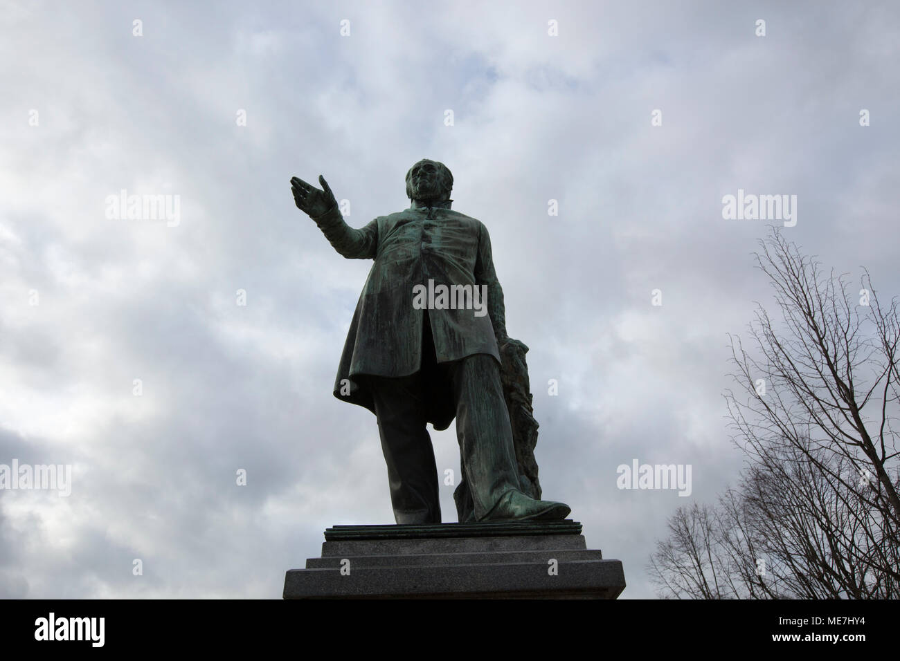 Statue of German historian Ernst Moritz Arndt on the Bonn University premises in Bonn, North Rhineland Westphalia, Germany Stock Photo