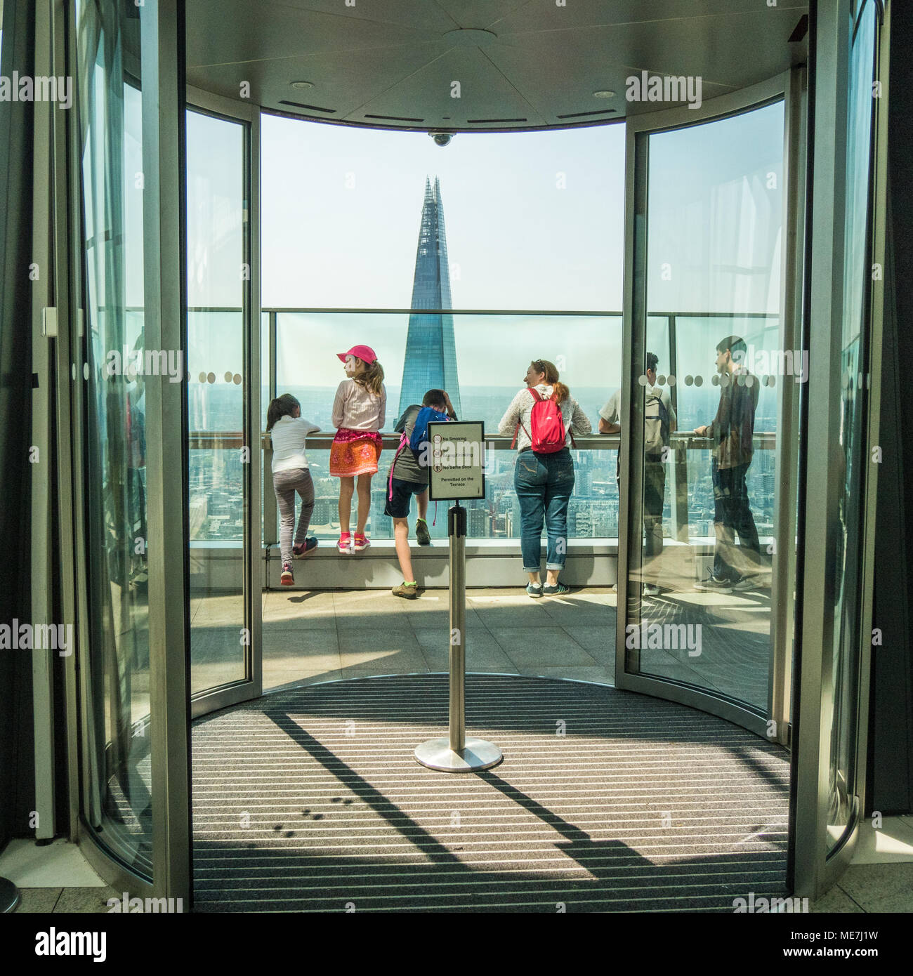 View Towards The Shard From The Sky Garden Interior Walkie