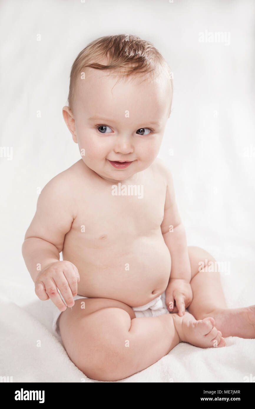 Portrait of cute baby boy Stock Photo
