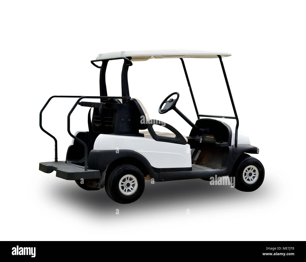 Golf cart golfcart isolated on white background Stock Photo - Alamy