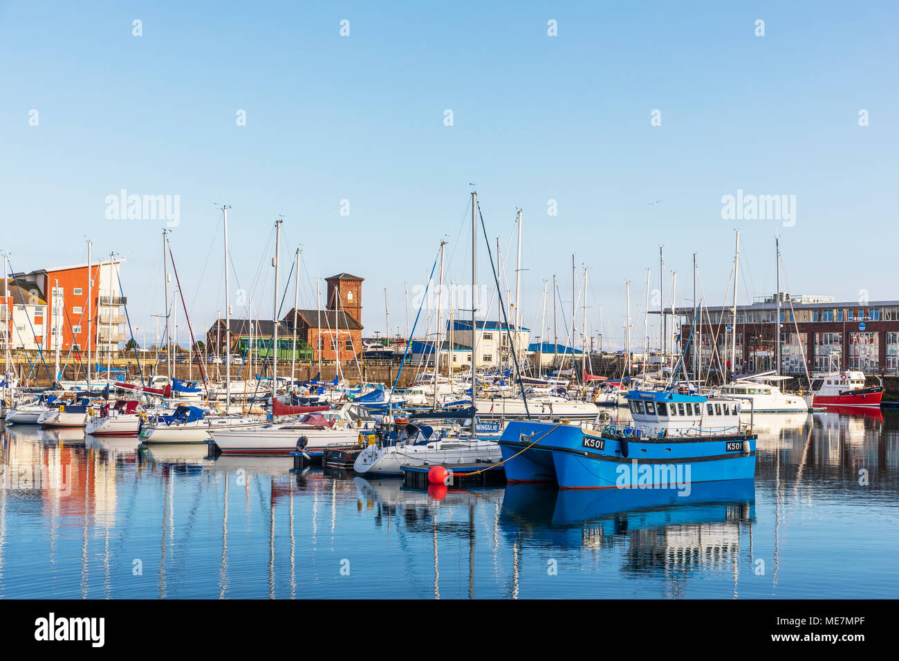 Ardrossan marina, part of a redeveloped area of Ardrossan harbour with