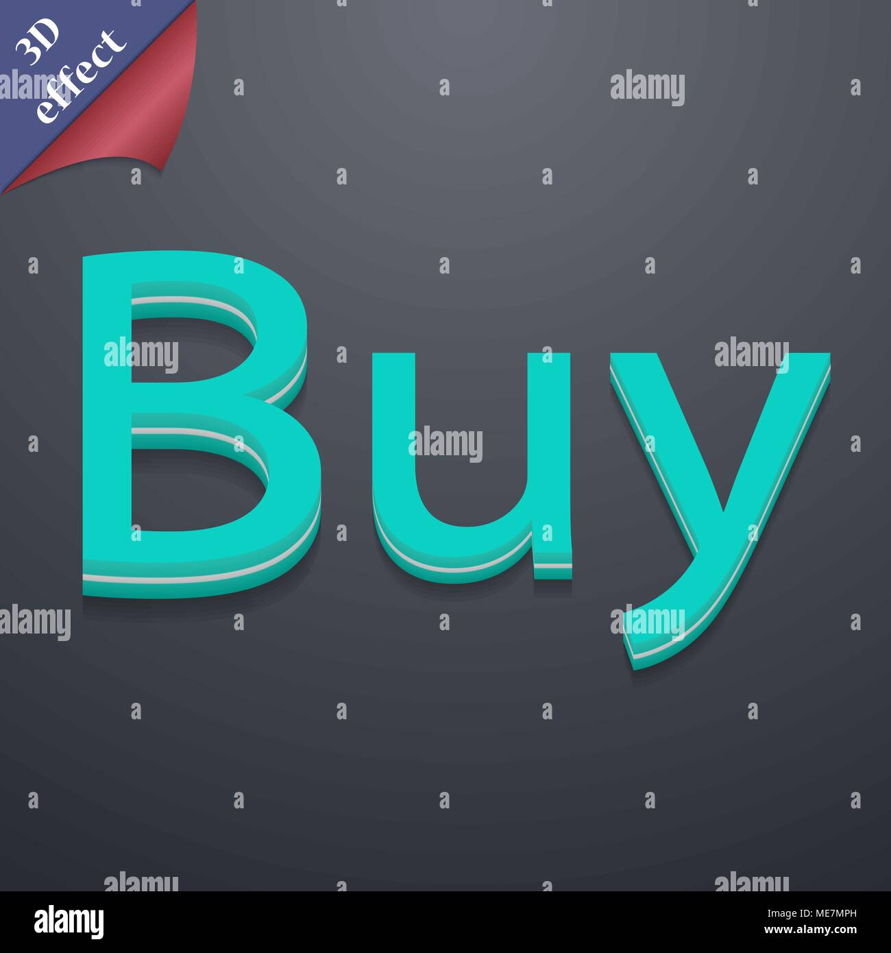 Buy icon symbol. 3D style. Trendy, modern design with space for your ...