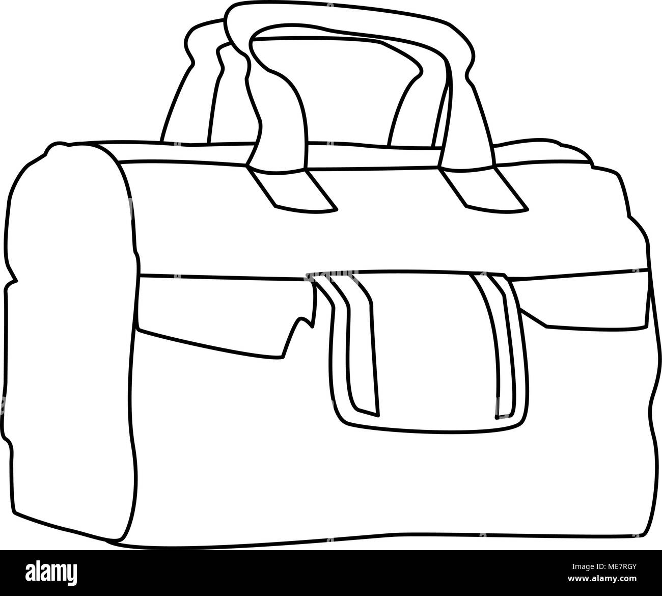 Sport bag isolated on black and white Stock Vector Image & Art Alamy