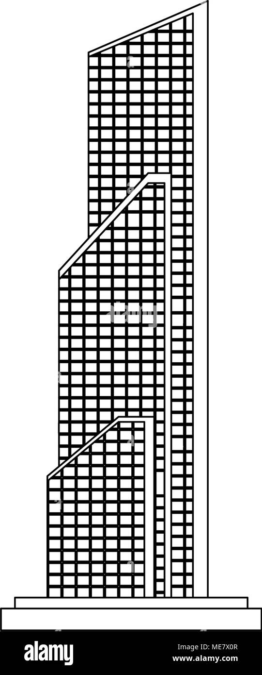 Skyscraper building company on black and white Stock Vector Image & Art ...