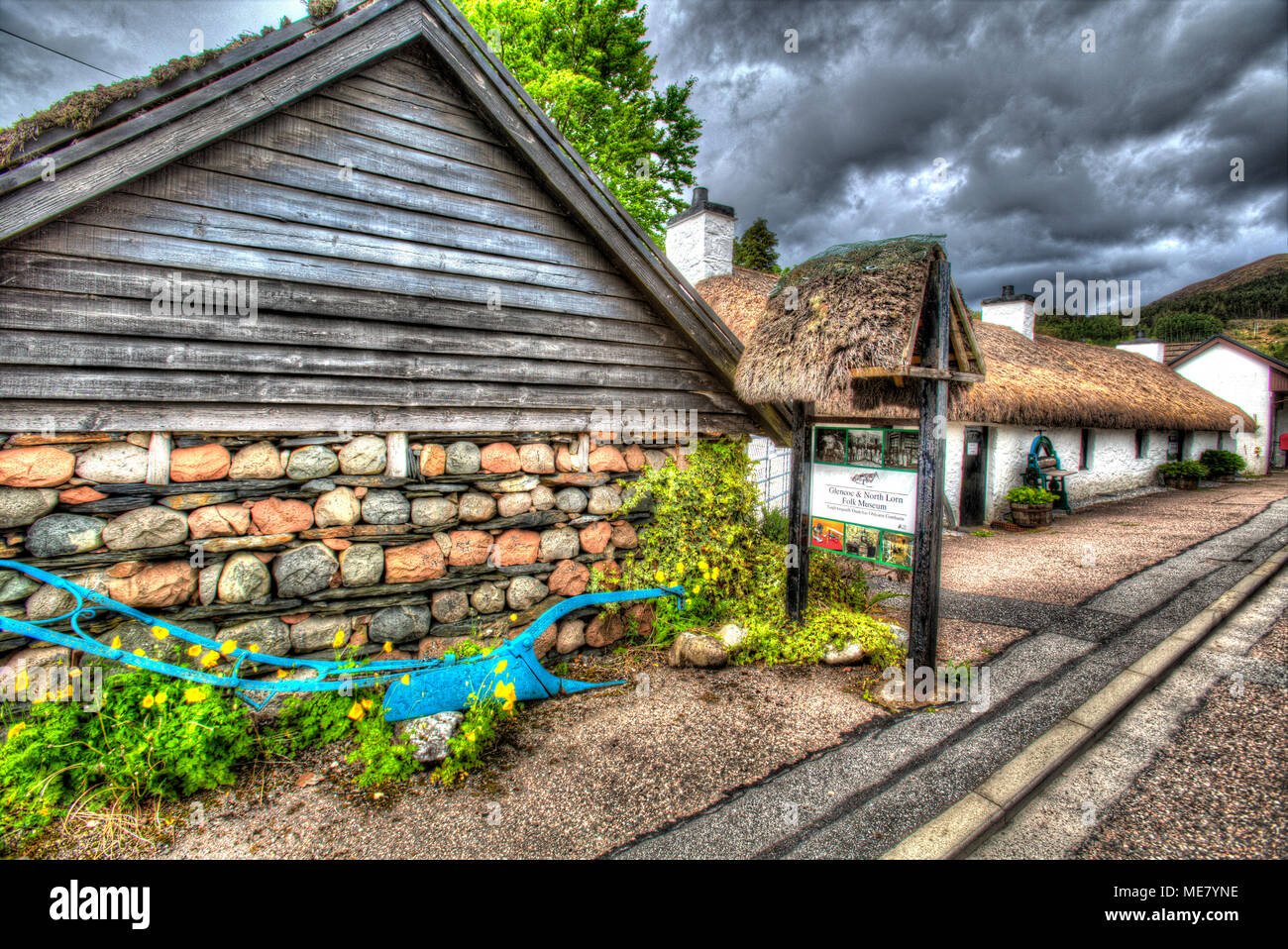 Village of Glencoe, Scotland. Artistic view of the Glencoe and North