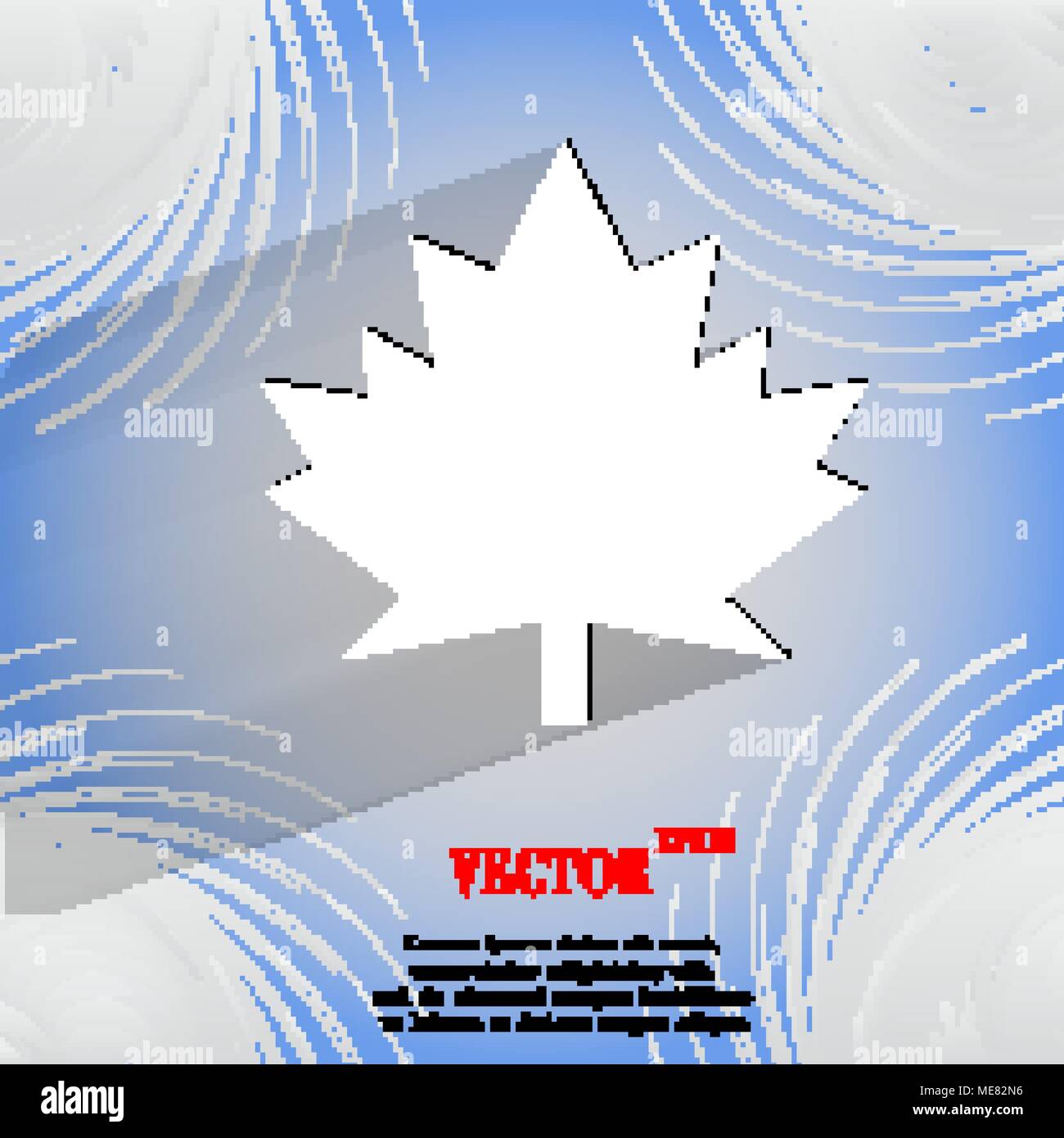 maple Leaf. Flat modern web design on a flat geometric abstract background Vector. EPS10 Stock Vector