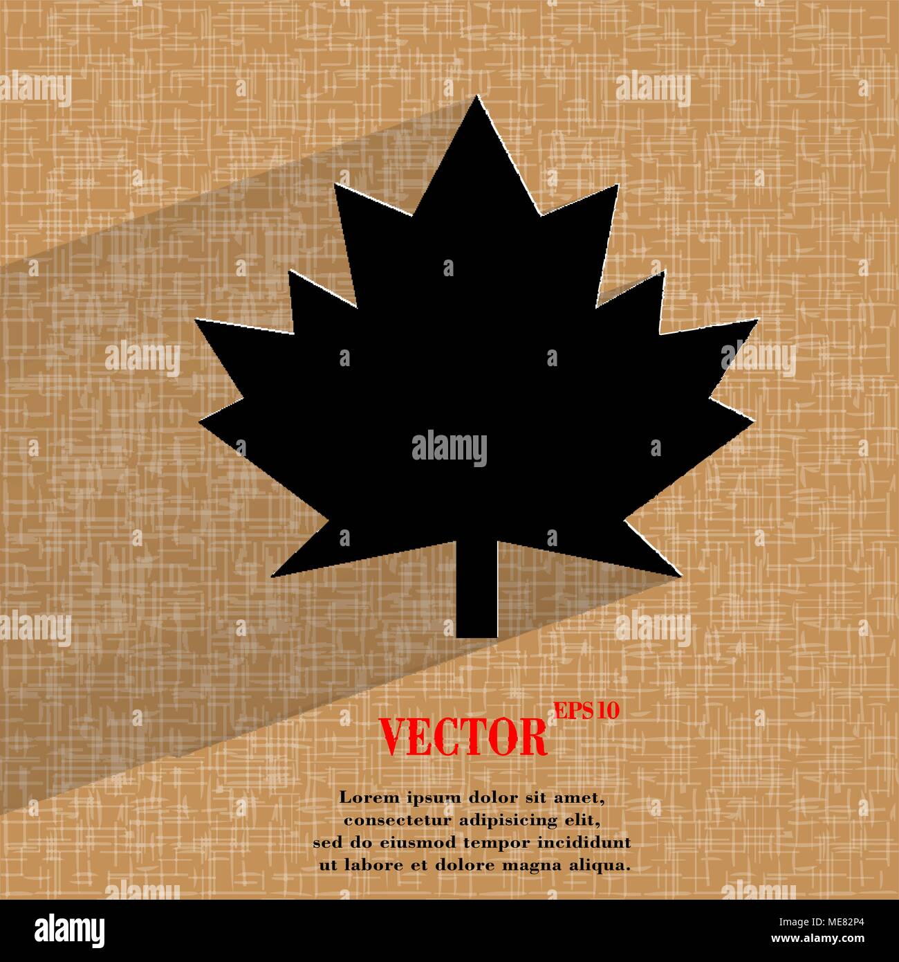 maple Leaf. Flat modern web design on a flat geometric abstract ...