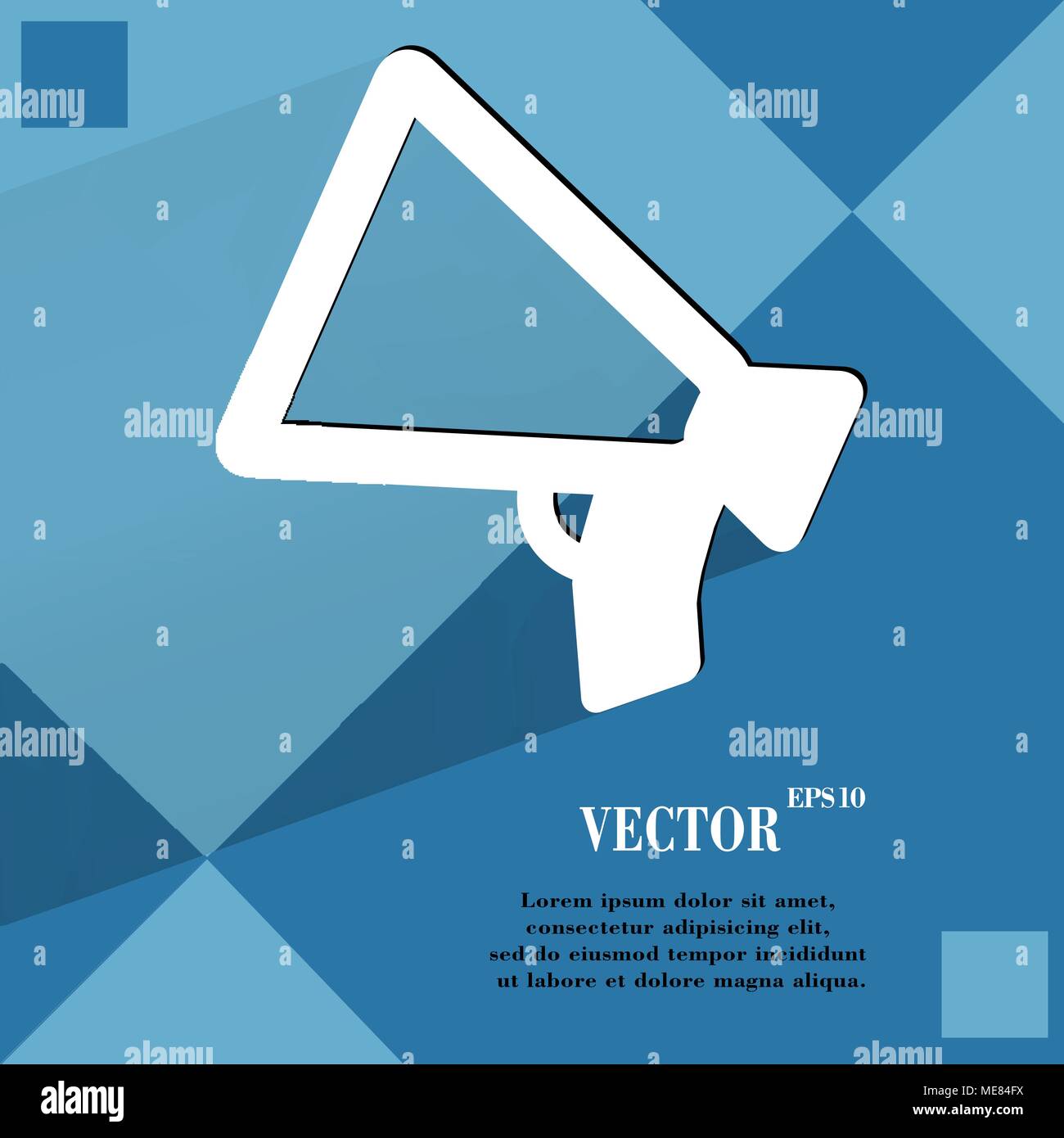 Mouthpiece. Flat modern web design on a flat geometric abstract background Vector. EPS10 Stock Vector