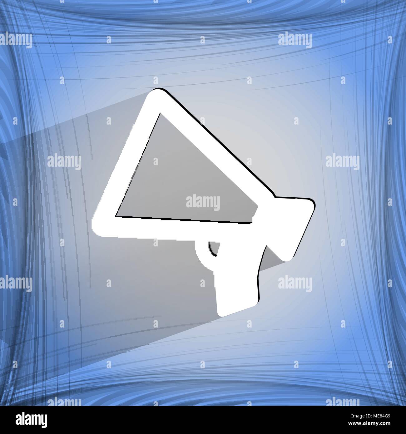 Mouthpiece. Flat modern web design on a flat geometric abstract background Vector. EPS10 Stock Vector