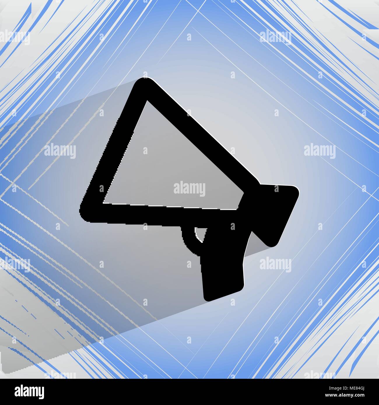 Mouthpiece. Flat modern web design on a flat geometric abstract background Vector. EPS10 Stock Vector