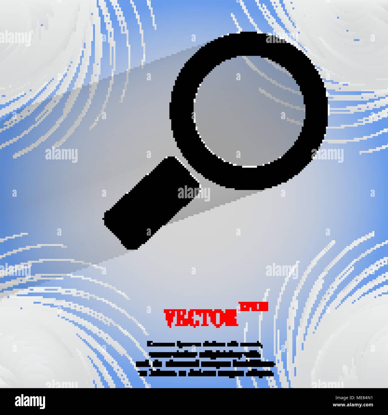Search magnifier. Flat modern web design on a flat geometric abstract ...