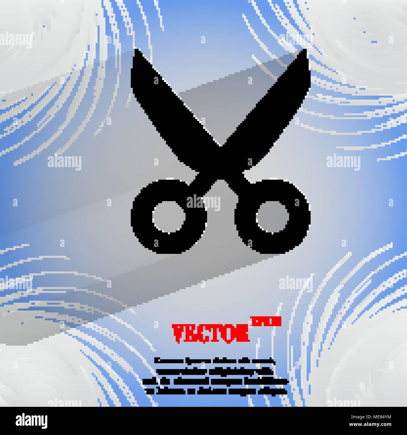 Scissors. Flat modern web design on a flat geometric abstract ...